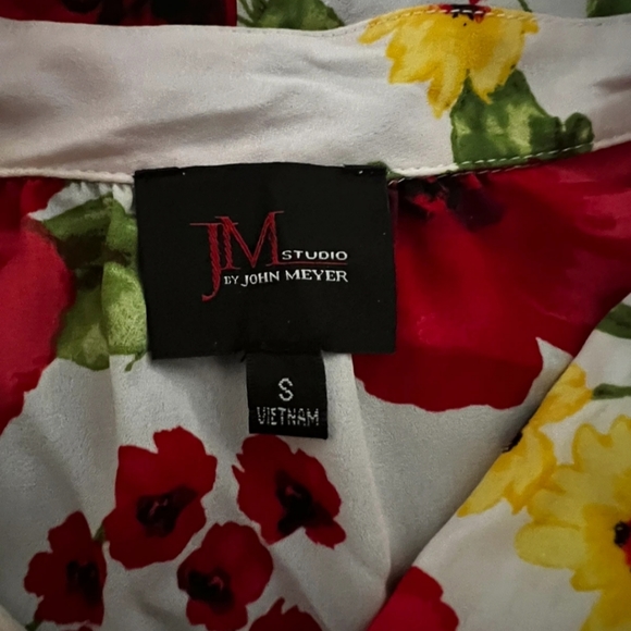JM Studio by John Meyer sz Small Bold Floral Sleeveless Blouse - Picture 3 of 4